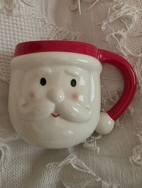 Indigo Santa Face Mug